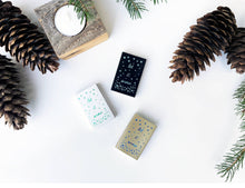 Load image into Gallery viewer, Let It Snow Matchbox: Gold on White