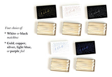 Load image into Gallery viewer, Celebrate Matchbox: Gold on black