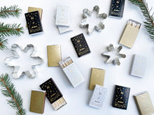 Load image into Gallery viewer, Let It Snow Matchbox: Gold on White