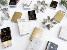 Load image into Gallery viewer, Let It Snow Matchbox: Gold on White
