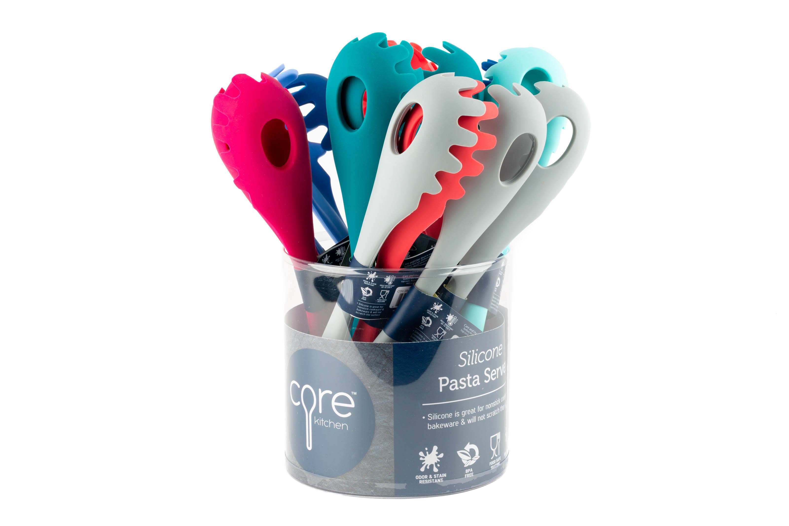 Servipasta In Silicone - Pinza Per Spaghetti, Verdure E Pasta - Rosso - Foto 5