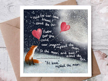 Load image into Gallery viewer, &#39;To The Moon &amp; Back&#39; - Greeting Card by Fox Under The Moon
