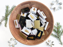 Load image into Gallery viewer, Let It Snow Matchbox: Gold on White

