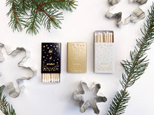 Load image into Gallery viewer, Let It Snow Matchbox: Gold on White
