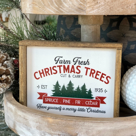 Tiered tray Christmas mini sign