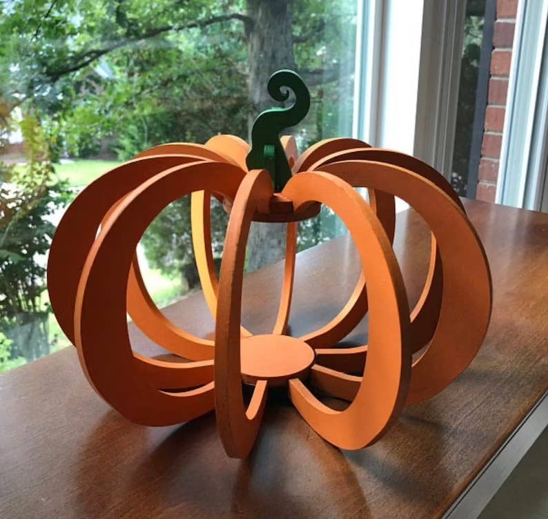 3d Pumpkin Candle Holder Decor - Pumpkin Decor - Fall Decor