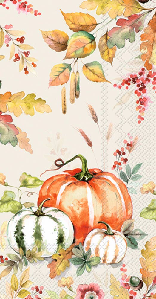 Pumpkin Love Cream Fall / Thanksgiving Paper Guest Towels