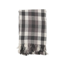 Load image into Gallery viewer, Gray Plaid Throw Blanket 50x60
