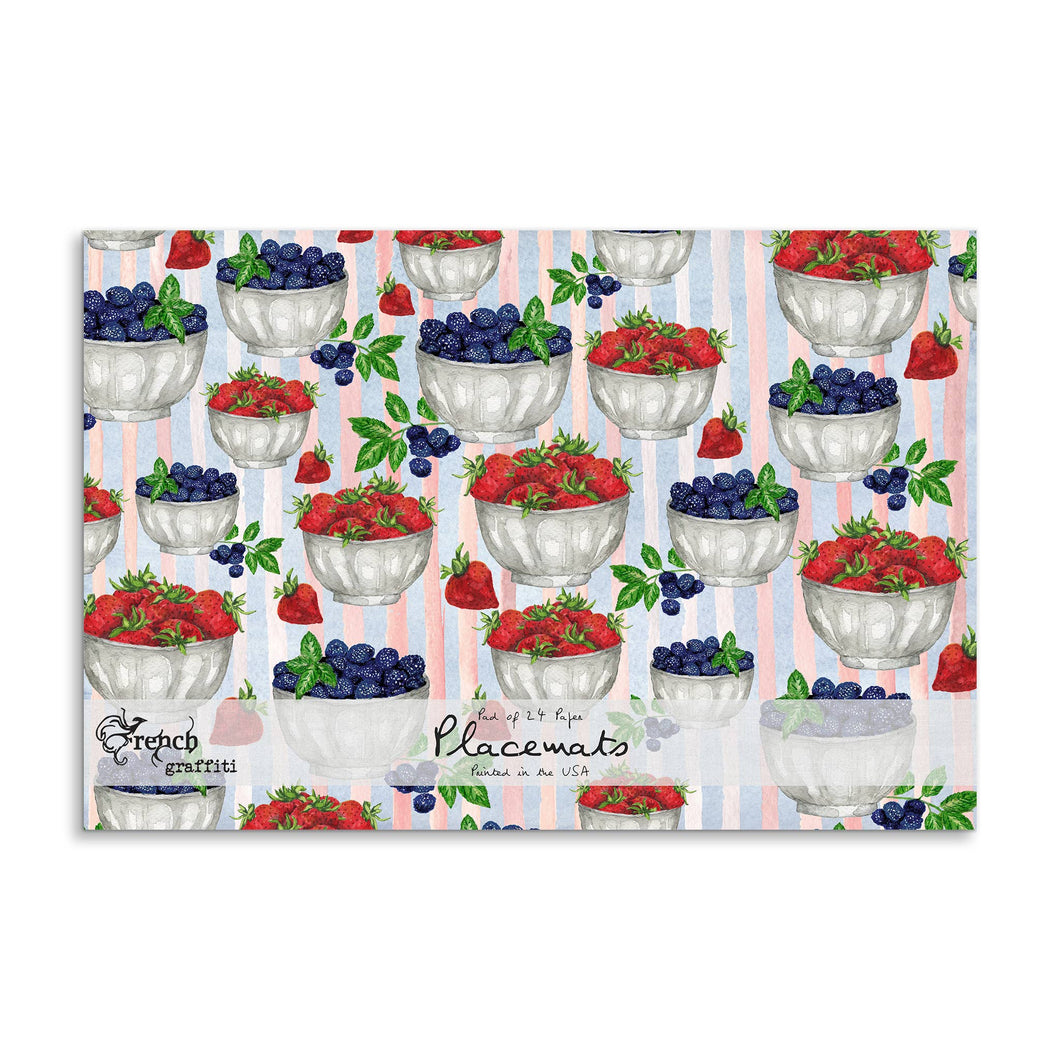 Berry Bowls Paper Placemats
