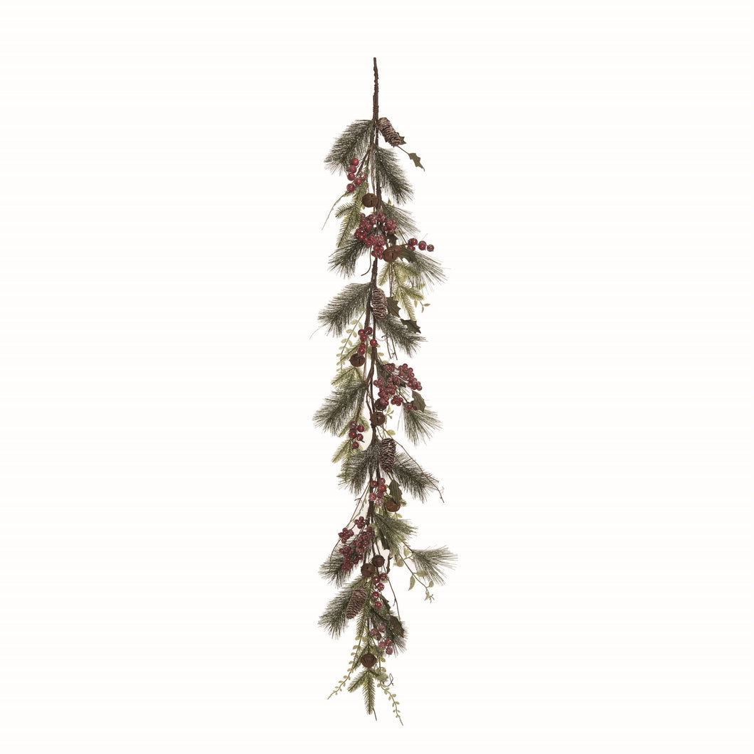 Fir and Berry with Bells Garland