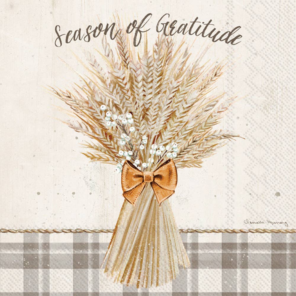 Harvest Wheat Fall / Thanksgiving Paper Lunch Napkins