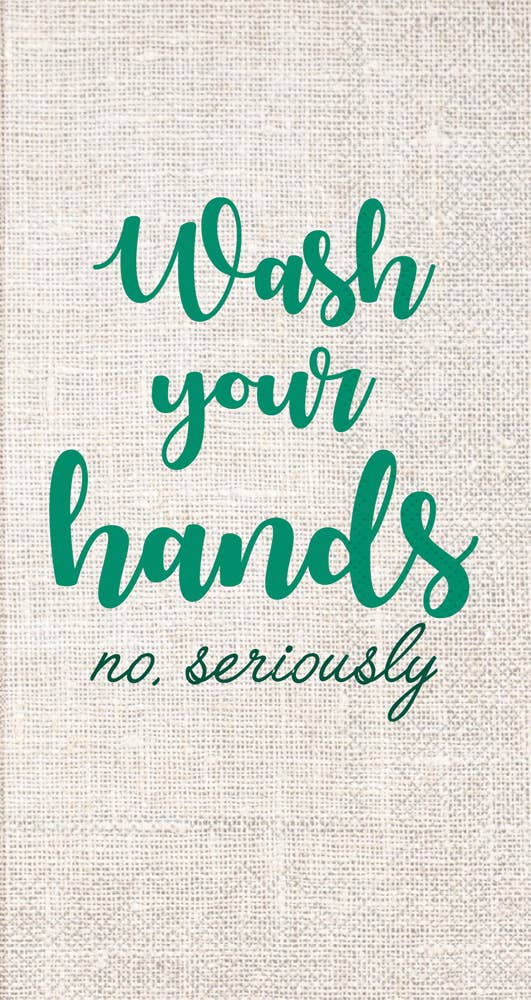 Wash Your Hands Paper Guest Towel Napkins Pack of 16