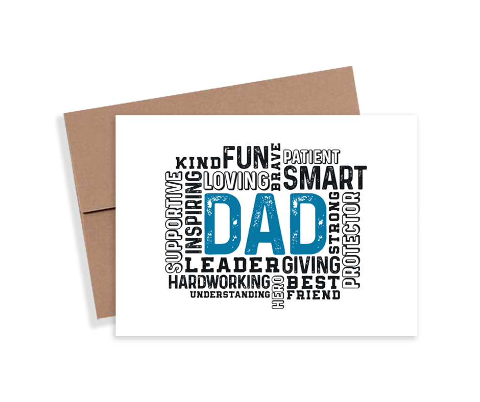 Dad Word Art Card