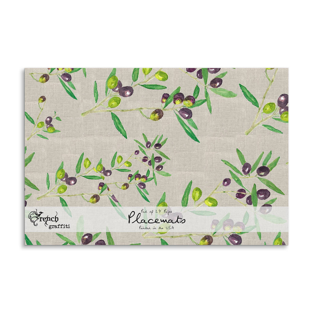 Olive Branch Paper Placemats