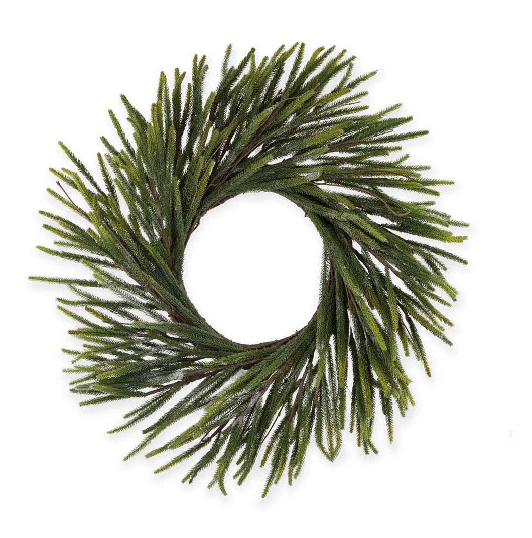 Festive Greens Wreath Christmas Accent