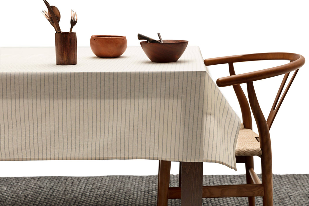 Tablecloth / Natural Striped 100 x 60