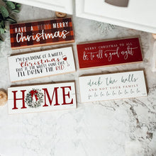 Load image into Gallery viewer, Christmas Decorations For The Home - Wooden Block Holiday Signs - Tiered Tray Styling Decor For Xmas
